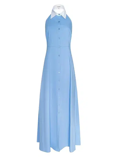 L'Agence Women's Maurie Cotton Poplin Halter Maxi Dress | Thumbnail 1 L'Agence Women's Maurie Cotton Poplin Halter Maxi Dress | Thumbnail 1