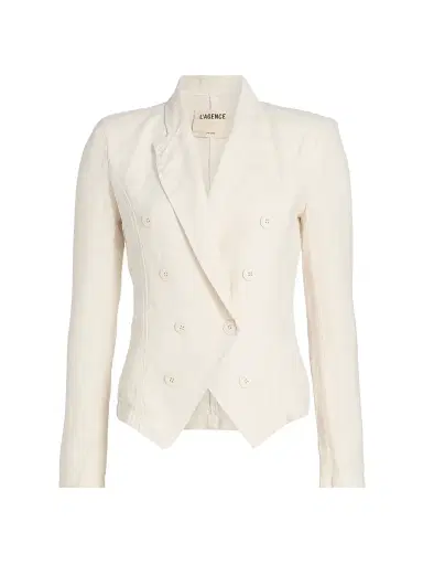 L'Agence Women's Emerson Structured Linen Blazer - Vintage White - Size XL | Thumbnail 1 L'Agence Women's Emerson Structured Linen Blazer - Vintage White - Size XL | Thumbnail 1