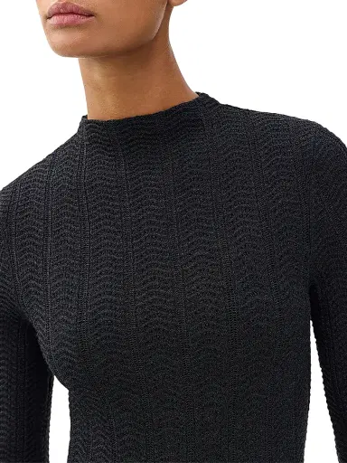 rag & bone Women's Francesca Wool Turtleneck Sweater - Charcoal | Thumbnail 6 rag & bone Women's Francesca Wool Turtleneck Sweater - Charcoal | Thumbnail 6