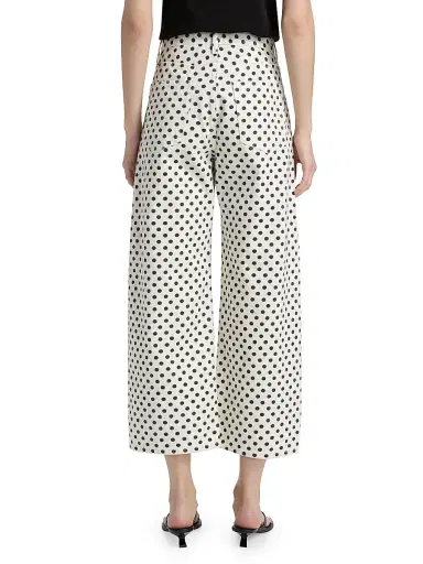 FRAME Women's The Bow Polka-Dot Crop Jeans - White Polka Dot | Thumbnail 5 FRAME Women's The Bow Polka-Dot Crop Jeans - White Polka Dot | Thumbnail 5
