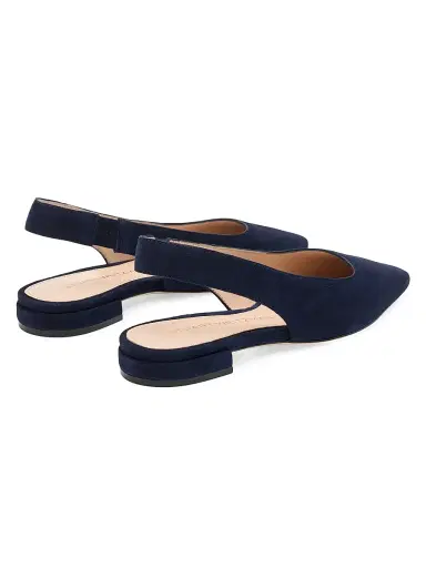 Stuart Weitzman Women's Stassi Suede Slingback Flats - Nice Blue - Size 9.5 | Thumbnail 3 Stuart Weitzman Women's Stassi Suede Slingback Flats - Nice Blue - Size 9.5 | Thumbnail 3