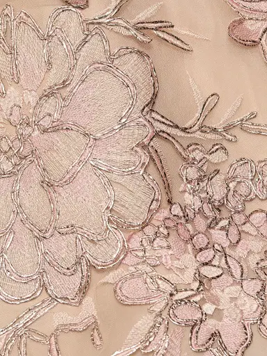 Naeem Khan Women's Floral-Embroidered Short-Sleeve Gown - Pink Multi | Thumbnail 7 Naeem Khan Women's Floral-Embroidered Short-Sleeve Gown - Pink Multi | Thumbnail 7