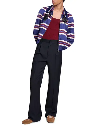Dries Van Noten Men's Penrud Wool-Mohair Straight-Leg Pants | Thumbnail 2 Dries Van Noten Men's Penrud Wool-Mohair Straight-Leg Pants | Thumbnail 2