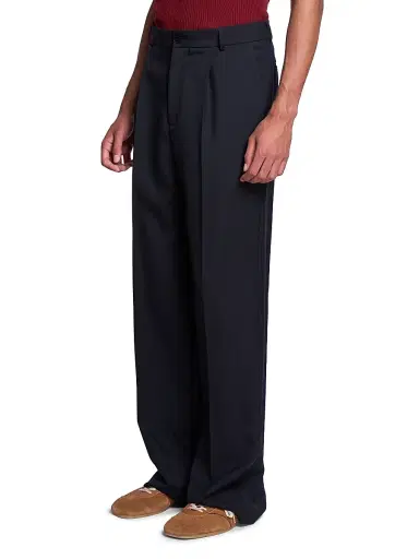 Dries Van Noten Men's Penrud Wool-Mohair Straight-Leg Pants | Thumbnail 4 Dries Van Noten Men's Penrud Wool-Mohair Straight-Leg Pants | Thumbnail 4