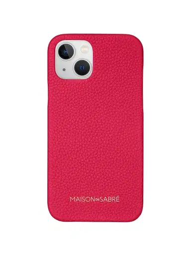 Maison de Sabre Leather Phone Case (iPhone 13) - Shibuya Fuchsia | Thumbnail 1 Maison de Sabre Leather Phone Case (iPhone 13) - Shibuya Fuchsia | Thumbnail 1
