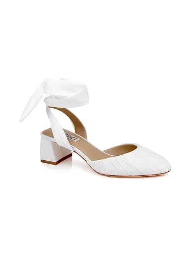 Badgley Mischka Women's Ofelia 50MM Pumps - White Fabric | Thumbnail 2 Badgley Mischka Women's Ofelia 50MM Pumps - White Fabric | Thumbnail 2