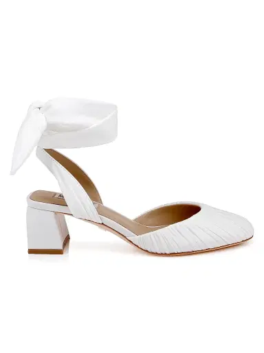 Badgley Mischka Women's Ofelia 50MM Pumps - White Fabric | Thumbnail 1 Badgley Mischka Women's Ofelia 50MM Pumps - White Fabric | Thumbnail 1