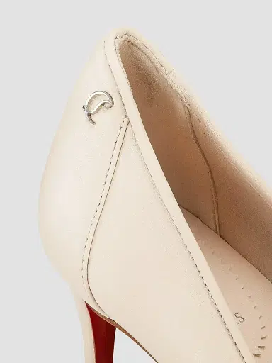 Christian Louboutin Women's Sporty Kate 85MM Leather Pumps - Beige | Thumbnail 6 Christian Louboutin Women's Sporty Kate 85MM Leather Pumps - Beige | Thumbnail 6