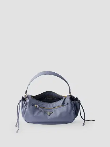 Prada Women's Leather Top Handle Bag - Blue | Thumbnail 4 Prada Women's Leather Top Handle Bag - Blue | Thumbnail 4