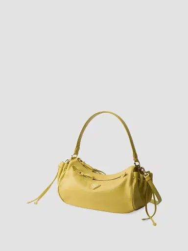 Prada Women's Leather Top Handle Bag - Yellow | Thumbnail 4 Prada Women's Leather Top Handle Bag - Yellow | Thumbnail 4