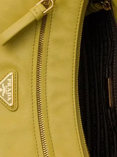 Prada Women's Leather Top Handle Bag - Yellow | Thumbnail 6 Prada Women's Leather Top Handle Bag - Yellow | Thumbnail 6