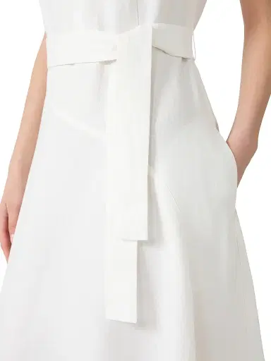 Weekend Max Mara Women's Linen Canvas Midi Dress - White | Thumbnail 5 Weekend Max Mara Women's Linen Canvas Midi Dress - White | Thumbnail 5