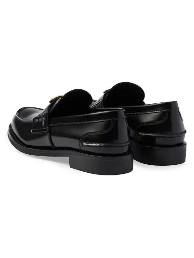 Prada Women's Brushed Leather Loafers - Black | Thumbnail 4 Prada Women's Brushed Leather Loafers - Black | Thumbnail 4