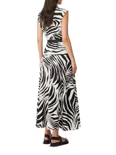 Max Mara Women's Printed Poplin Shirt Dress - Black Multi | Thumbnail 4 Max Mara Women's Printed Poplin Shirt Dress - Black Multi | Thumbnail 4