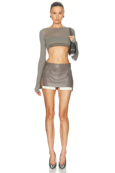Rick Owens Fog Cutoff Mini Skirt | Thumbnail 5 Rick Owens Fog Cutoff Mini Skirt | Thumbnail 5