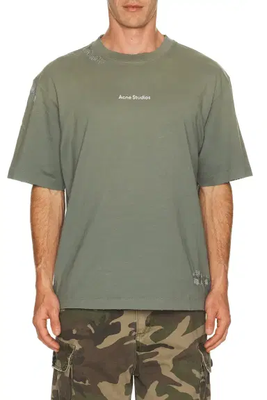 Acne Studios Exford Stamp Mending Tee | Thumbnail 1 Acne Studios Exford Stamp Mending Tee | Thumbnail 1
