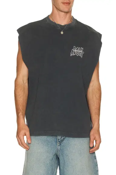Palm Angels Palm Leaf Distressed Tank | Thumbnail 1 Palm Angels Palm Leaf Distressed Tank | Thumbnail 1