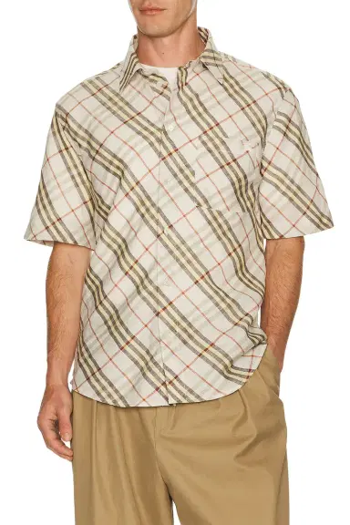 Burberry Roland Short Sleeve Check EKD Shirt | Thumbnail 1 Burberry Roland Short Sleeve Check EKD Shirt | Thumbnail 1