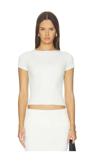 L'Academie Jordin Short Sleeve Rib Top | Thumbnail 5 L'Academie Jordin Short Sleeve Rib Top | Thumbnail 5