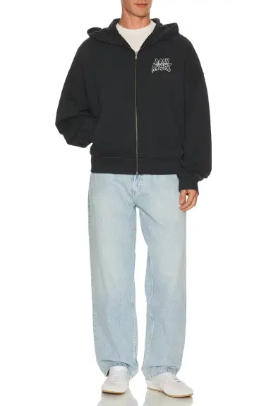 Palm Angels Palm Leaf Zipped Loose Hoodie | Thumbnail 4 Palm Angels Palm Leaf Zipped Loose Hoodie | Thumbnail 4