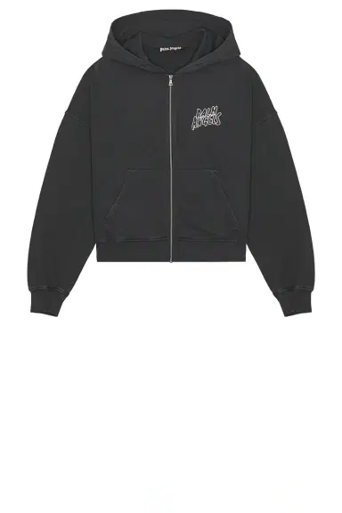 Palm Angels Palm Leaf Zipped Loose Hoodie | Thumbnail 5 Palm Angels Palm Leaf Zipped Loose Hoodie | Thumbnail 5