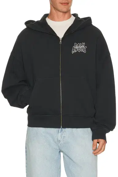 Palm Angels Palm Leaf Zipped Loose Hoodie | Thumbnail 1 Palm Angels Palm Leaf Zipped Loose Hoodie | Thumbnail 1