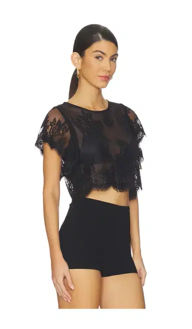 Free People Lunar Ash Lace Top | Thumbnail 2 Free People Lunar Ash Lace Top | Thumbnail 2