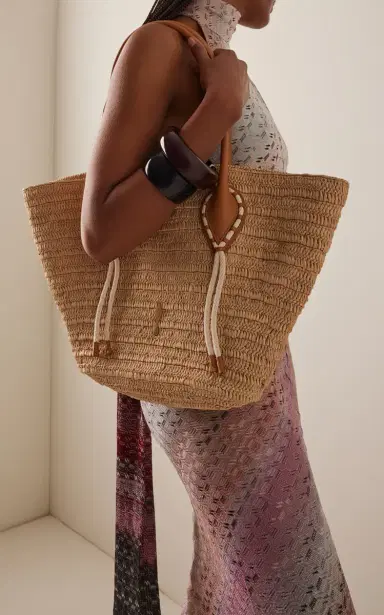 Christian Louboutin Venus Large Raffia Basket Tote | Thumbnail 2 Christian Louboutin Venus Large Raffia Basket Tote | Thumbnail 2
