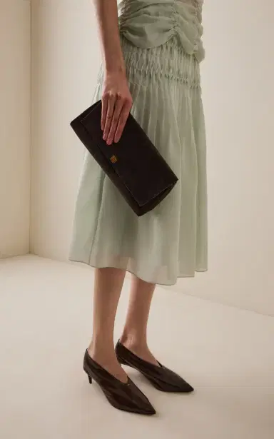Khaite Audrey Suede Clutch | Thumbnail 3 Khaite Audrey Suede Clutch | Thumbnail 3