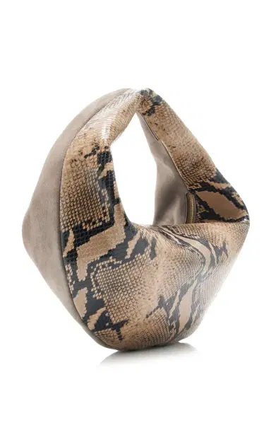 Khaite Olivia Medium Python-Embossed Leather Hobo Bag | Thumbnail 3 Khaite Olivia Medium Python-Embossed Leather Hobo Bag | Thumbnail 3