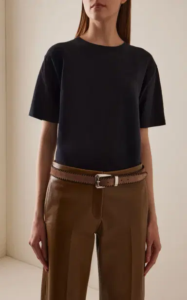 Khaite Benny Whipstitch Suede Belt | Thumbnail 2 Khaite Benny Whipstitch Suede Belt | Thumbnail 2