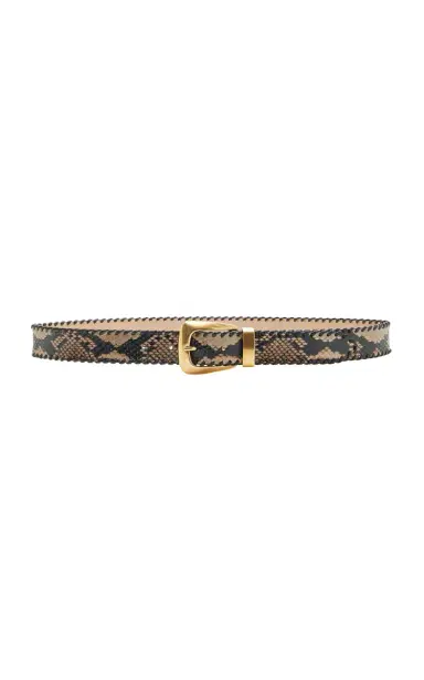 Khaite Benny Whipstitch Snake-Effect Leather Belt | Thumbnail 3 Khaite Benny Whipstitch Snake-Effect Leather Belt | Thumbnail 3