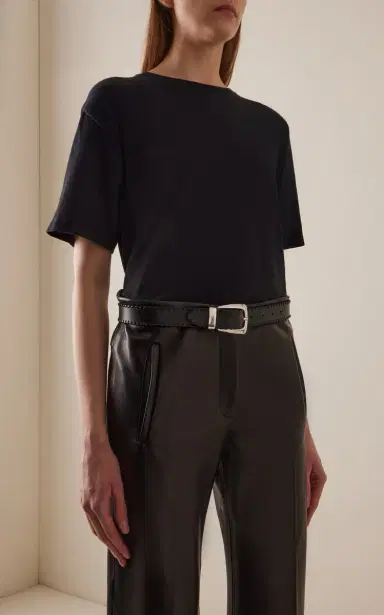 Khaite Benny Whipstitch Leather Belt | Thumbnail 2 Khaite Benny Whipstitch Leather Belt | Thumbnail 2
