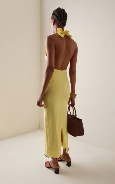 Cala de la Cruz Orly Embellished Linen Maxi Dress | Thumbnail 4 Cala de la Cruz Orly Embellished Linen Maxi Dress | Thumbnail 4