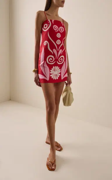 Cala de la Cruz Ancona Printed Linen Mini Dress | Thumbnail 2 Cala de la Cruz Ancona Printed Linen Mini Dress | Thumbnail 2