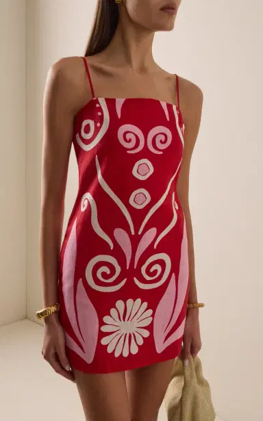 Cala de la Cruz Ancona Printed Linen Mini Dress | Thumbnail 3 Cala de la Cruz Ancona Printed Linen Mini Dress | Thumbnail 3