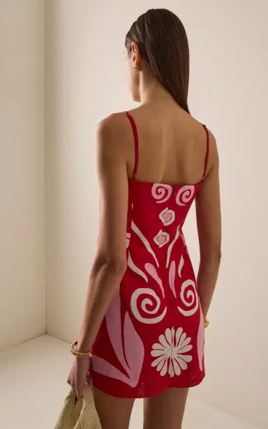 Cala de la Cruz Ancona Printed Linen Mini Dress | Thumbnail 4 Cala de la Cruz Ancona Printed Linen Mini Dress | Thumbnail 4