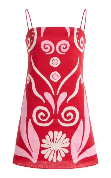 Cala de la Cruz Ancona Printed Linen Mini Dress | Thumbnail 7 Cala de la Cruz Ancona Printed Linen Mini Dress | Thumbnail 7