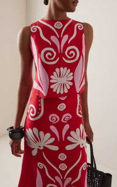 Cala de la Cruz Avelino Printed Linen Top | Thumbnail 2 Cala de la Cruz Avelino Printed Linen Top | Thumbnail 2