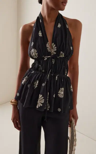 Cala de la Cruz Rosie Pleated Chiffon Top | Thumbnail 2 Cala de la Cruz Rosie Pleated Chiffon Top | Thumbnail 2