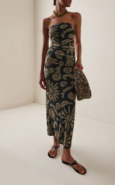 Cala de la Cruz Daphne Printed Poplin Maxi Dress | Thumbnail 2 Cala de la Cruz Daphne Printed Poplin Maxi Dress | Thumbnail 2