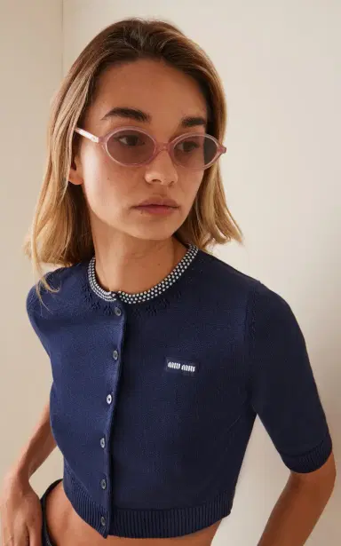 Miu Miu Round-Frame Acetate Sunglasses | Thumbnail 2 Miu Miu Round-Frame Acetate Sunglasses | Thumbnail 2