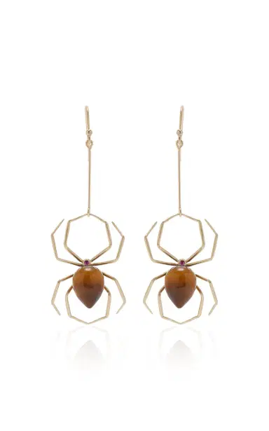 Annette Ferdinandsen Ruby Tiger S Eye Spider Earrings | Thumbnail 1 Annette Ferdinandsen Ruby Tiger S Eye Spider Earrings | Thumbnail 1