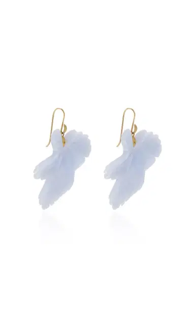 Annette Ferdinandsen Blue Lace Agate Fancy Leaf Earrings | Thumbnail 3 Annette Ferdinandsen Blue Lace Agate Fancy Leaf Earrings | Thumbnail 3
