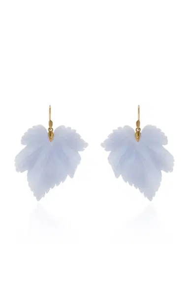 Annette Ferdinandsen Blue Lace Agate Fancy Leaf Earrings | Thumbnail 4 Annette Ferdinandsen Blue Lace Agate Fancy Leaf Earrings | Thumbnail 4