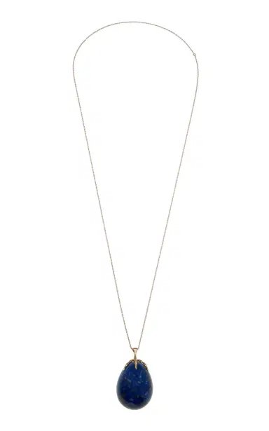 Annette Ferdinandsen Claw With Lapis Egg Necklace | Thumbnail 1 Annette Ferdinandsen Claw With Lapis Egg Necklace | Thumbnail 1