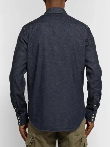RRL Slim-Fit Denim Western Shirt - Men | Thumbnail 4 RRL Slim-Fit Denim Western Shirt - Men | Thumbnail 4