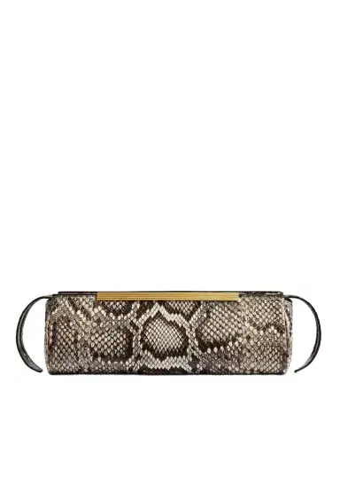 Khaite Donna Evening Clutch In Natural Python | Thumbnail 1 Khaite Donna Evening Clutch In Natural Python | Thumbnail 1