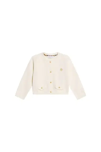 Roberto Cavalli Ivory Cotton Cardigan | Thumbnail 1 Roberto Cavalli Ivory Cotton Cardigan | Thumbnail 1