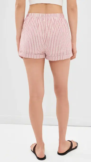 Bailey Rose tripe Shorts Red | Thumbnail 3 Bailey Rose tripe Shorts Red | Thumbnail 3